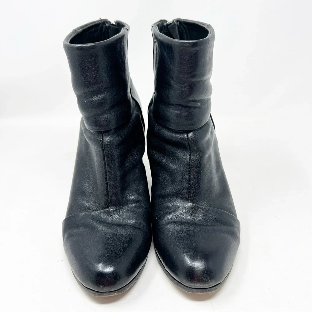 RAG & BONE NEWBURY BLACK LEATHER ANKLE BOOTS WOMENS SZ 9